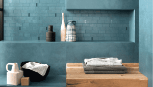 Azulejo mosaico azul cuarto de baño moderno